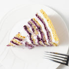 Slice of Swirl Blueberry Cake